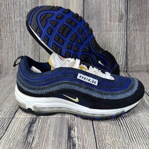 Nike Air Max 97 SE Running Club Black/Royal Blue/Obsidian Sz 6.5 DH1085-001